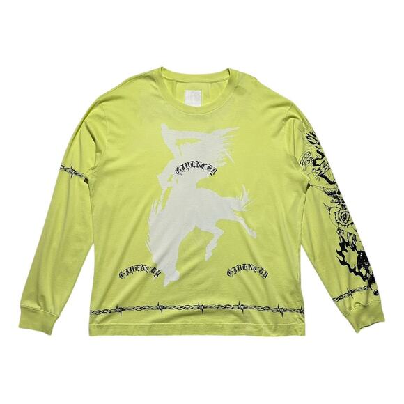 $820 gothic tattoo graphic printed long sleeve